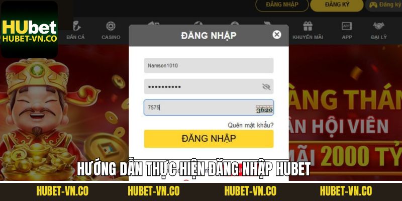 Hướng dẫn thao tác đăng nhập Hubet hiệu quả